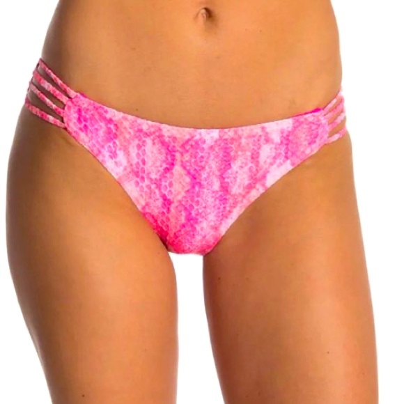 isabella rose Other - ISABELLA ROSE Neon Pink Animal Print Maui Bikini Bottoms